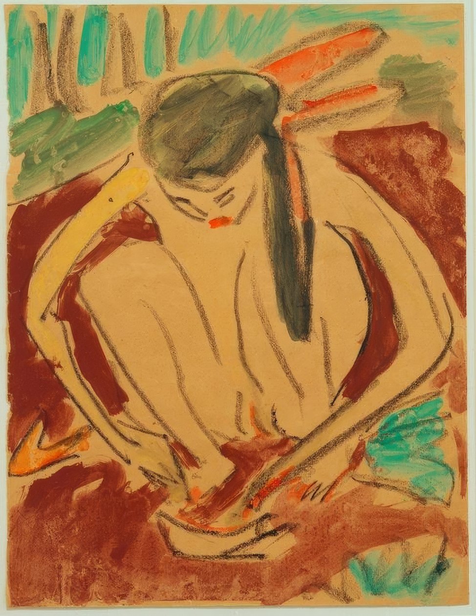 Hængende pige af Ernst Ludwig Kirchner