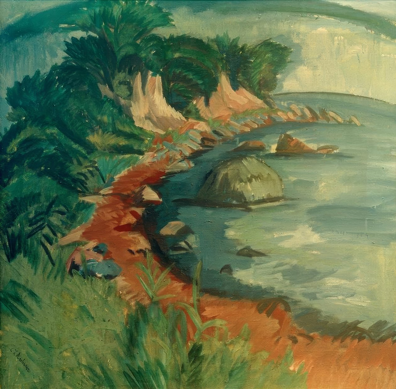 Kysten på Femern af Ernst Ludwig Kirchner
