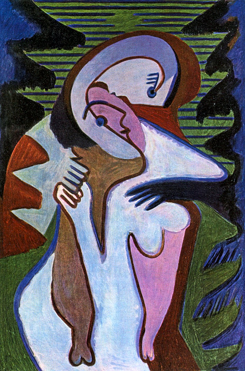 Lovers (kysset) af Ernst Ludwig Kirchner