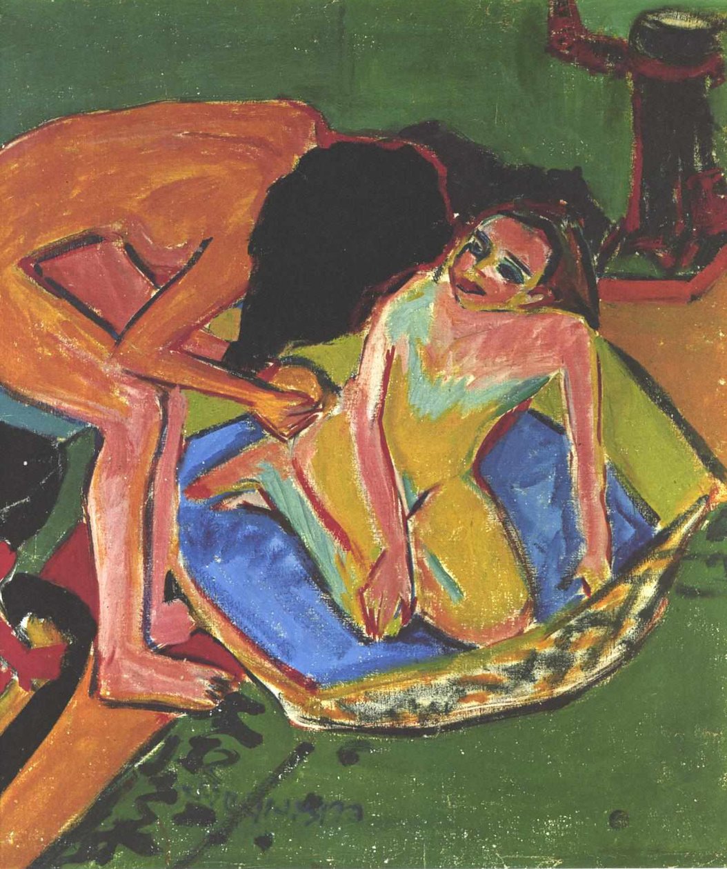 Marcella og Fränzi i studiet af Ernst Ludwig Kirchner