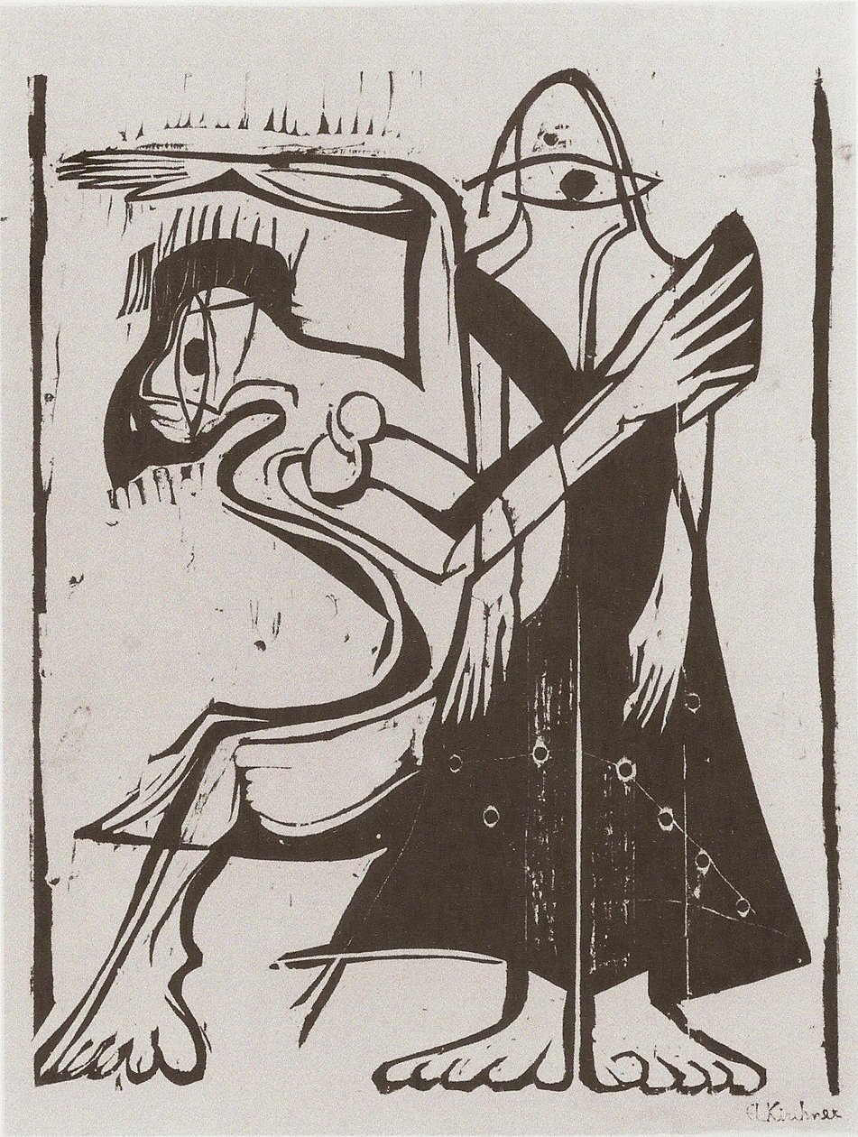 Maskentanz af Ernst Ludwig Kirchner