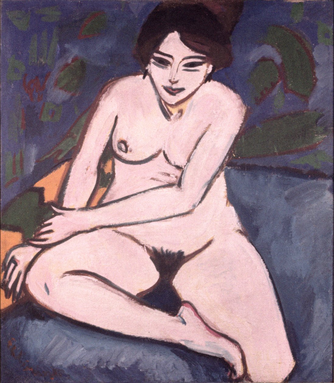 Model på Blue Ground, 1906 af Ernst Ludwig Kirchner