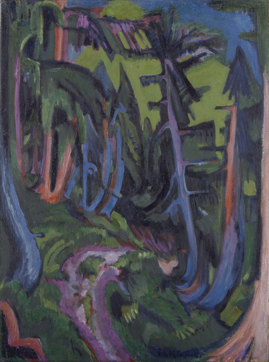 Bjergskovsti af Ernst Ludwig Kirchner