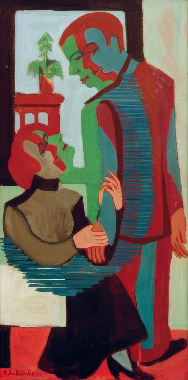 mor og søn af Ernst Ludwig Kirchner