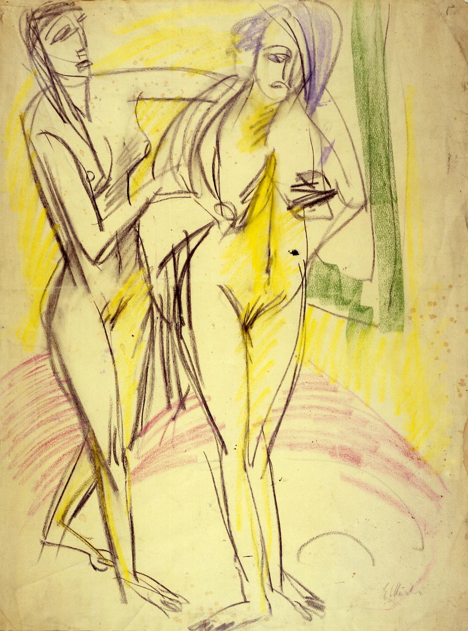 Efter badet af Ernst Ludwig Kirchner