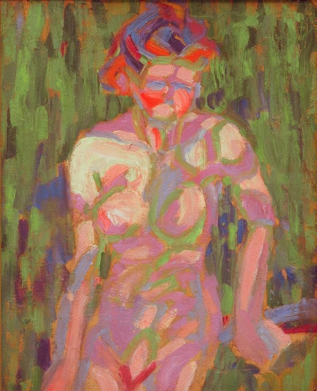 Nøgen pige med grenskygge af Ernst Ludwig Kirchner