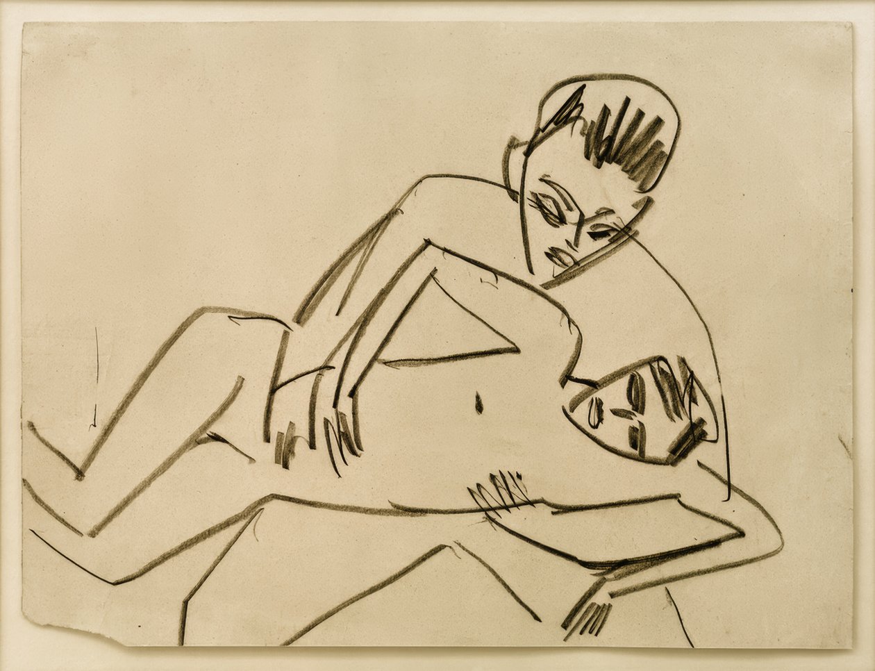 Uden titel (Fränzi med mand) af Ernst Ludwig Kirchner
