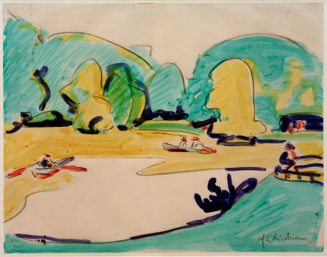 Uden titel (parklandskab i Dresden) af Ernst Ludwig Kirchner