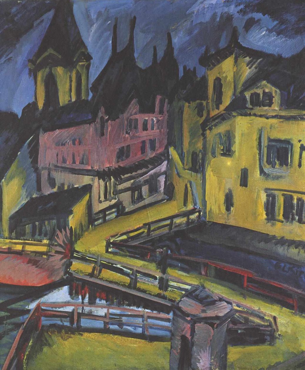 Pfortensteg Chemnitz af Ernst Ludwig Kirchner