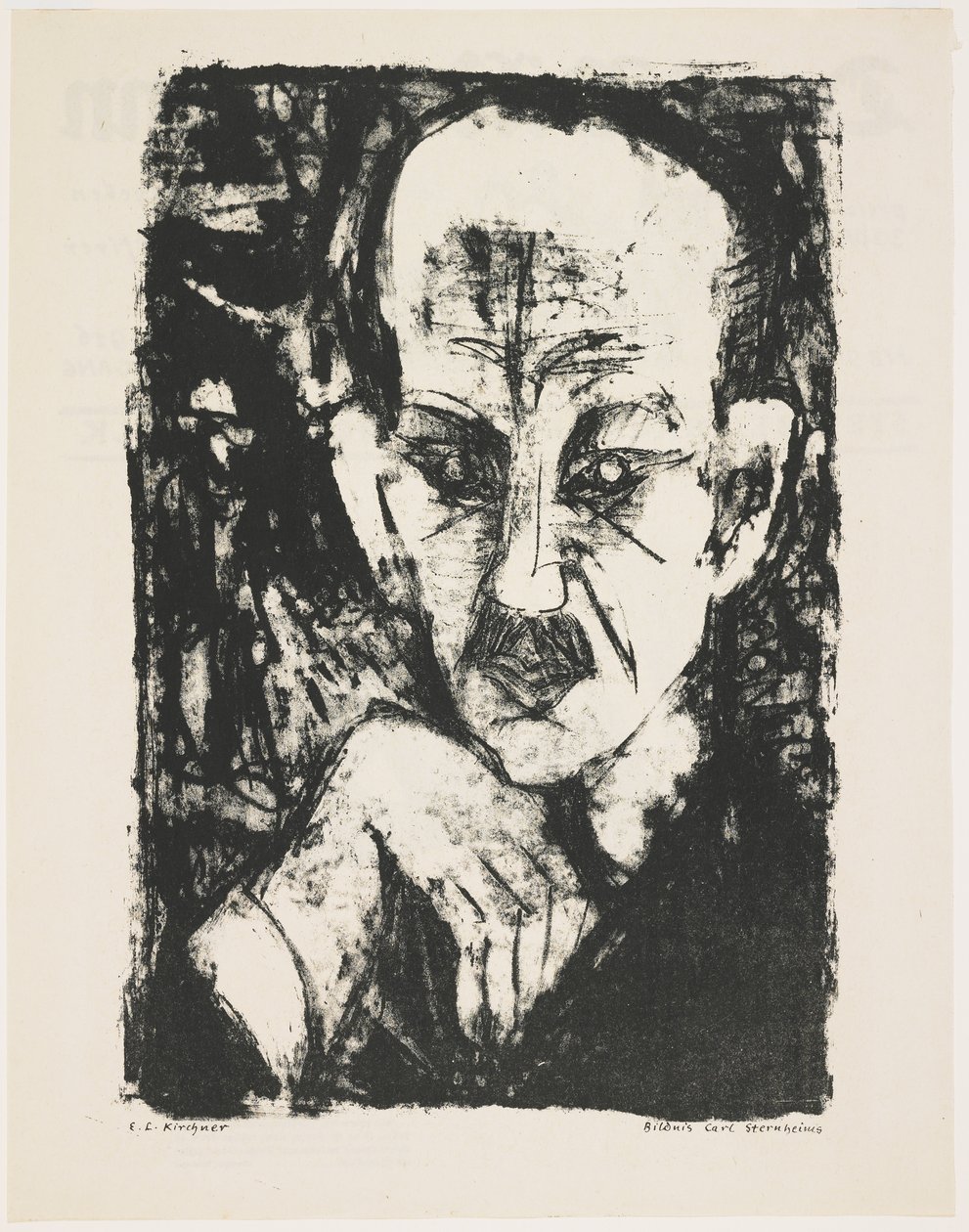 Portræt af Carl Sternheim, 1916 af Ernst Ludwig Kirchner