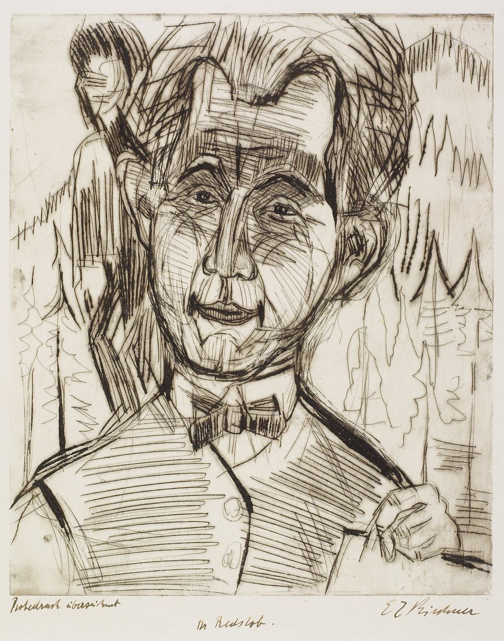 Portræt af Dr. Redslob, 1924 af Ernst Ludwig Kirchner
