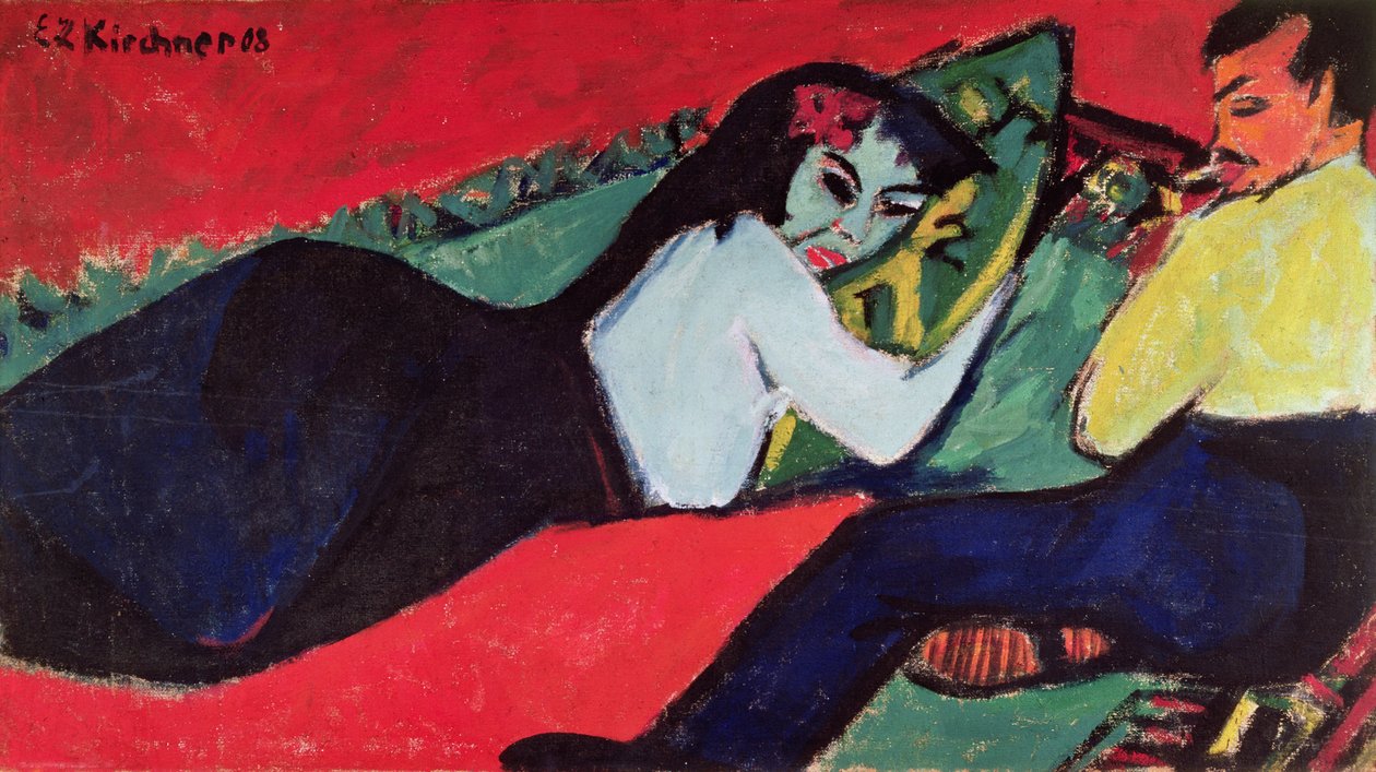 Liggende kvinde af Ernst Ludwig Kirchner
