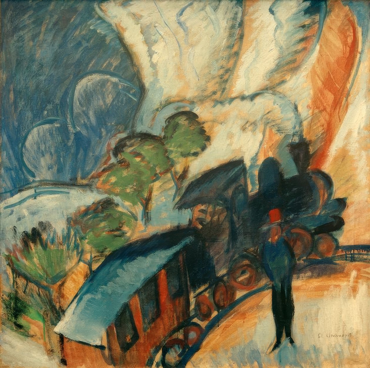 Rhaetian Railway af Ernst Ludwig Kirchner