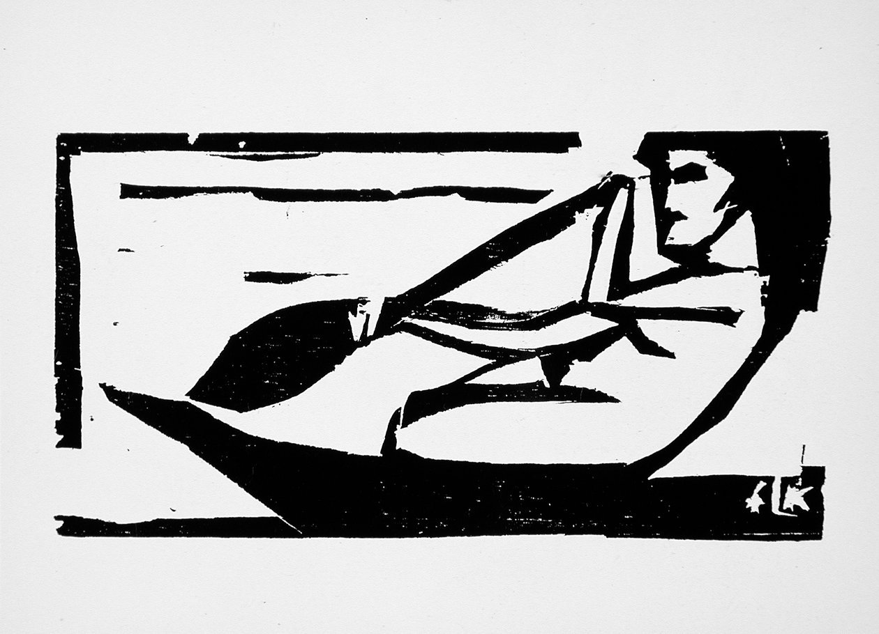 Samoansk kvinde roende, 1910 af Ernst Ludwig Kirchner