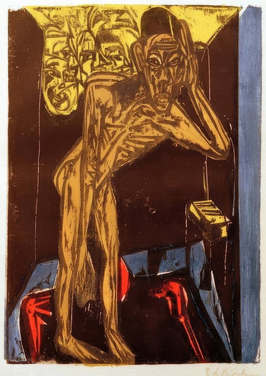 Schlemihl i rummets ensomhed af Ernst Ludwig Kirchner