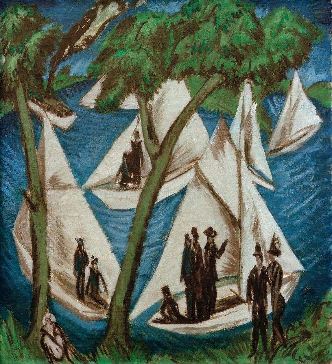 Sejlbåde nær Grünau af Ernst Ludwig Kirchner
