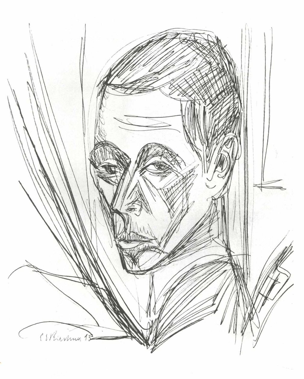 Selvportræt af Ernst Ludwig Kirchner