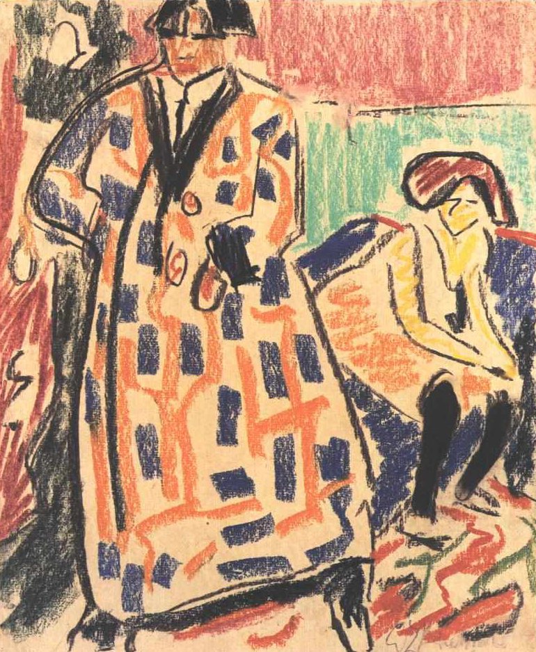 Selvportræt med model af Ernst Ludwig Kirchner