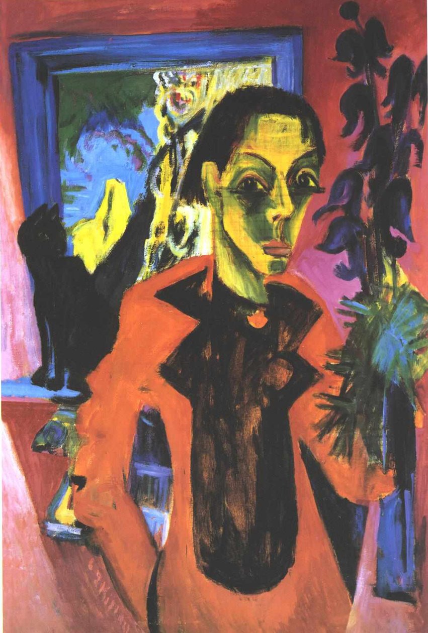 Selvportræt med skygge af Ernst Ludwig Kirchner