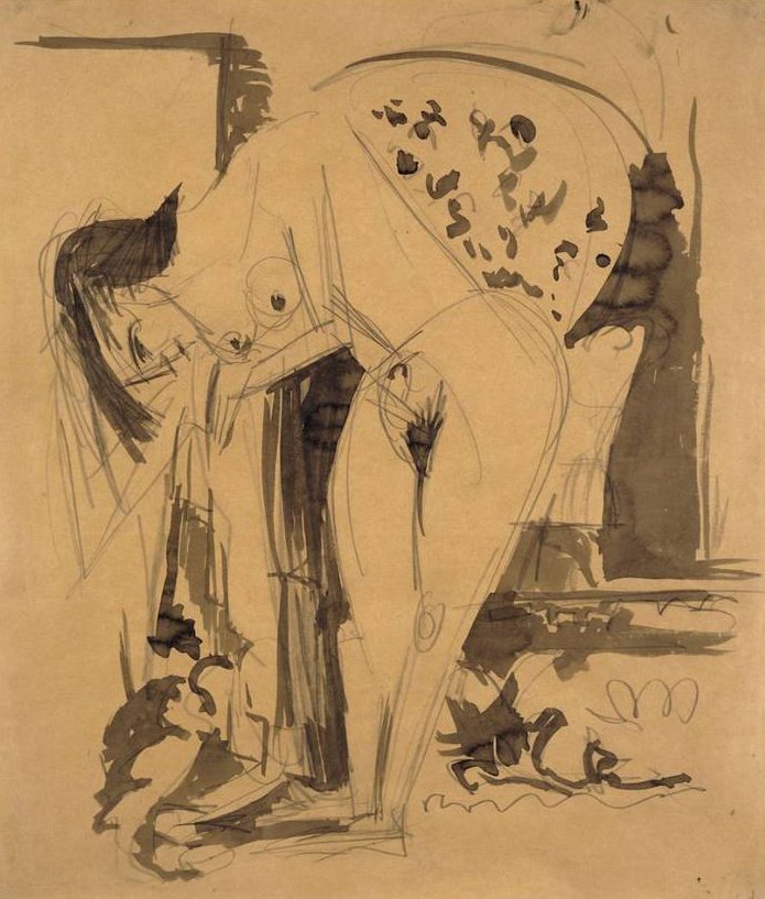 Bøjning i rummet af Ernst Ludwig Kirchner