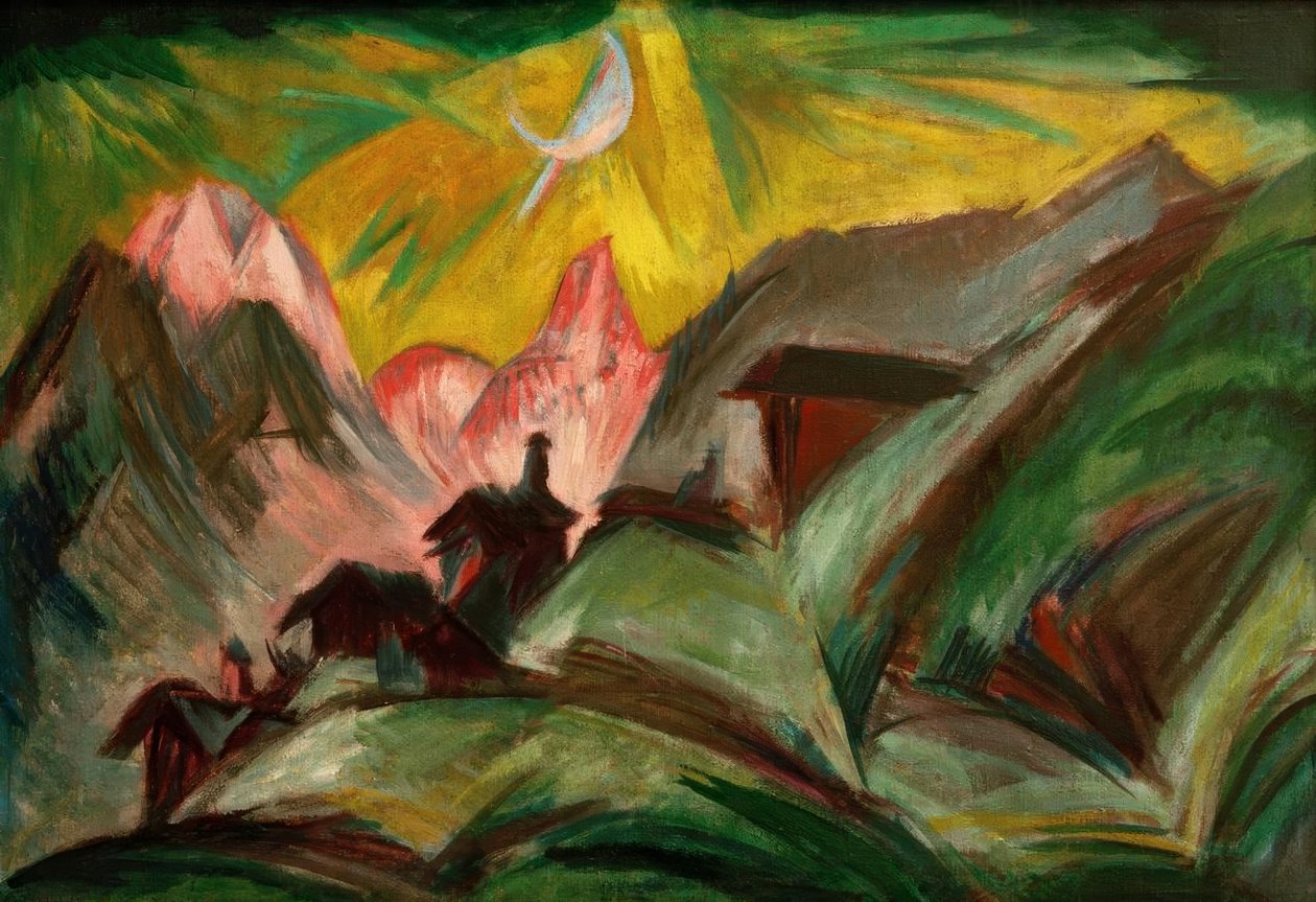 Stafelalp ved måneskin af Ernst Ludwig Kirchner