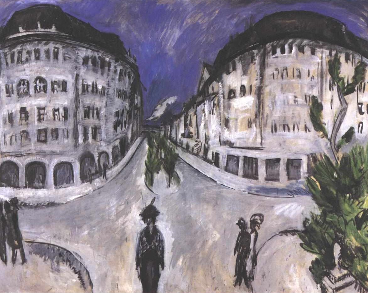 Gade ved byparken Schöneberg af Ernst Ludwig Kirchner