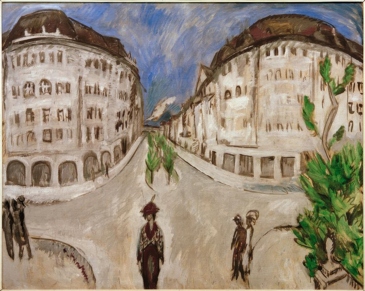 Gade ved Stadtpark Schöneberg af Ernst Ludwig Kirchner