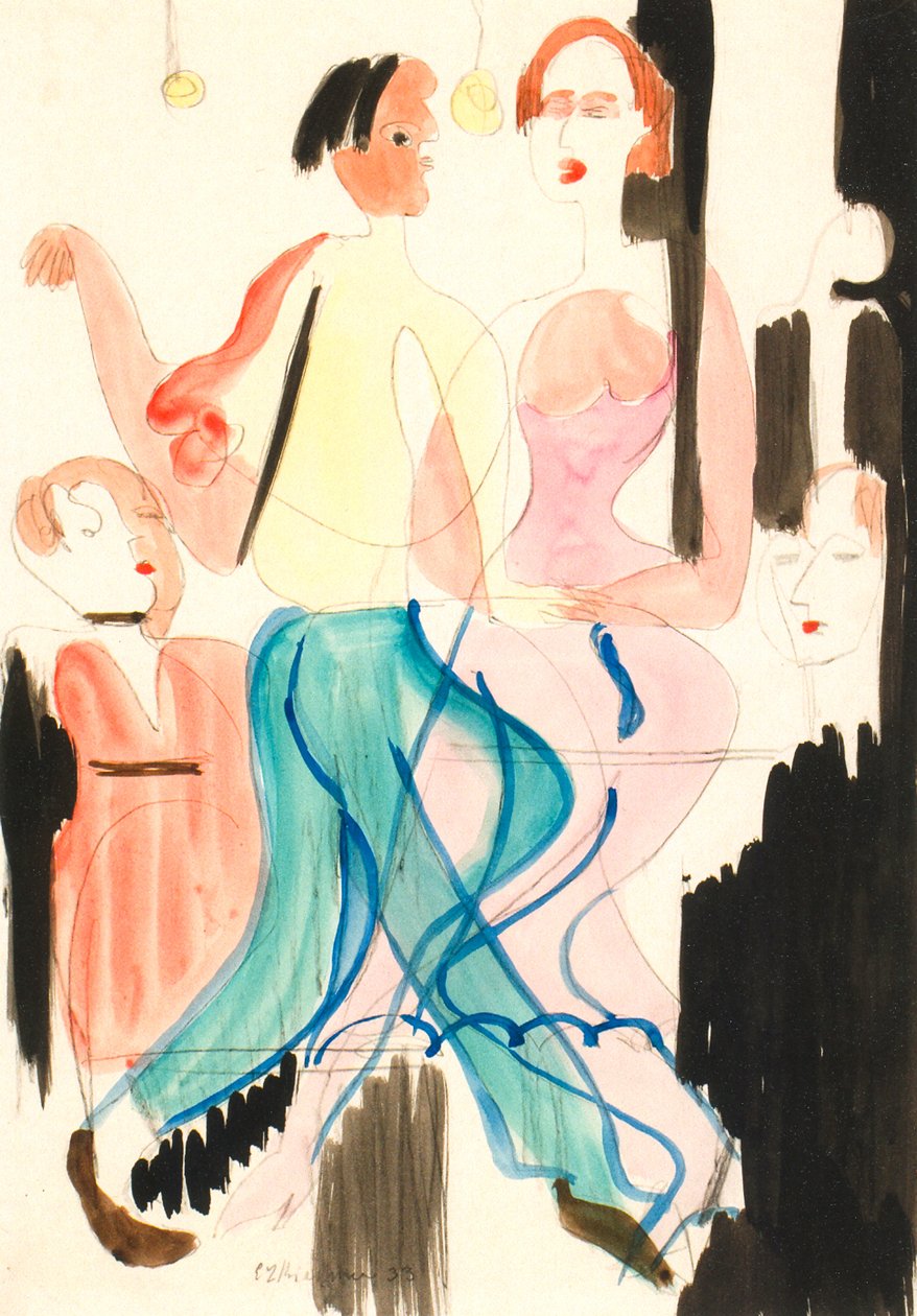 Dansende par af Ernst Ludwig Kirchner