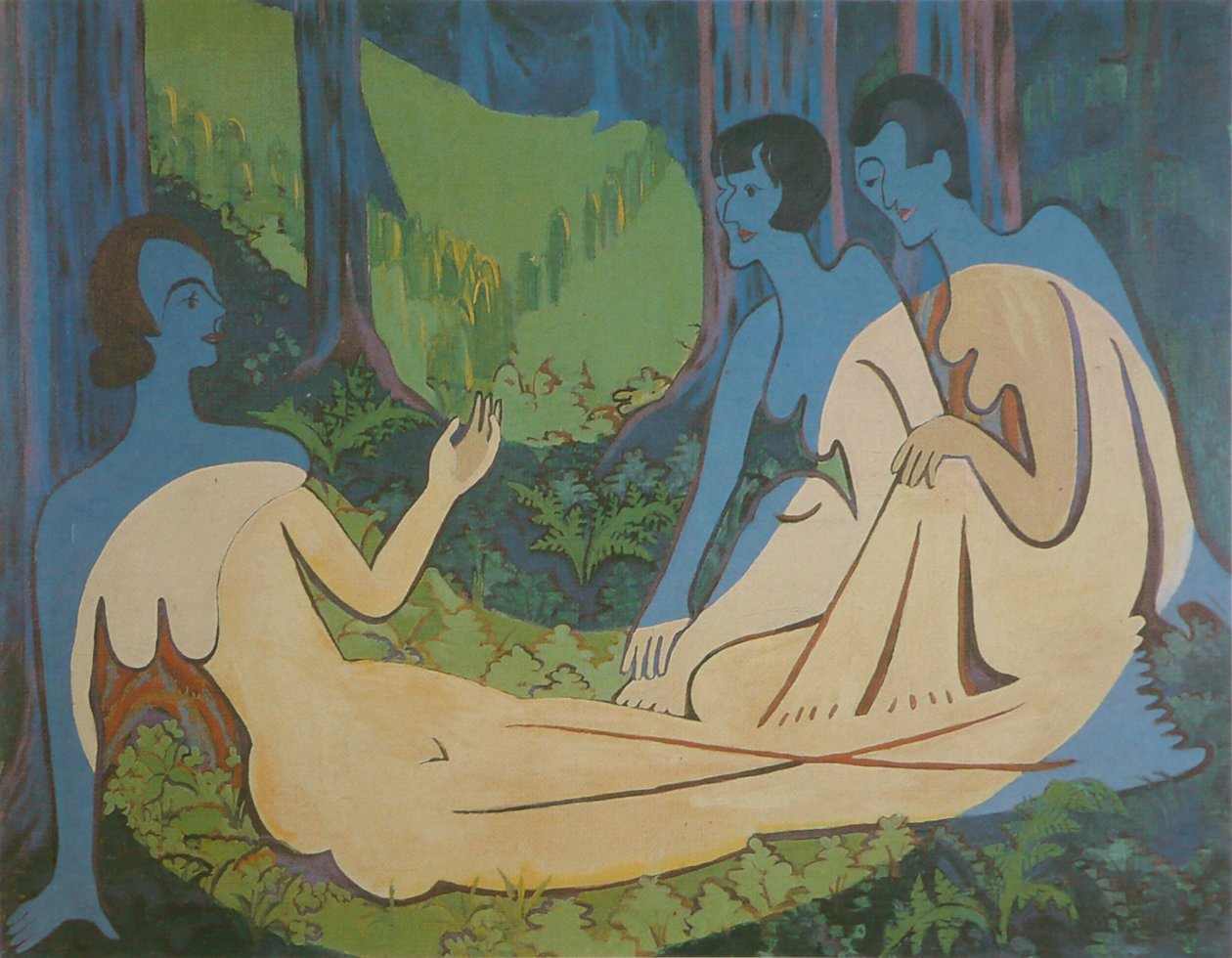 Tre nøgenbilleder af Ernst Ludwig Kirchner