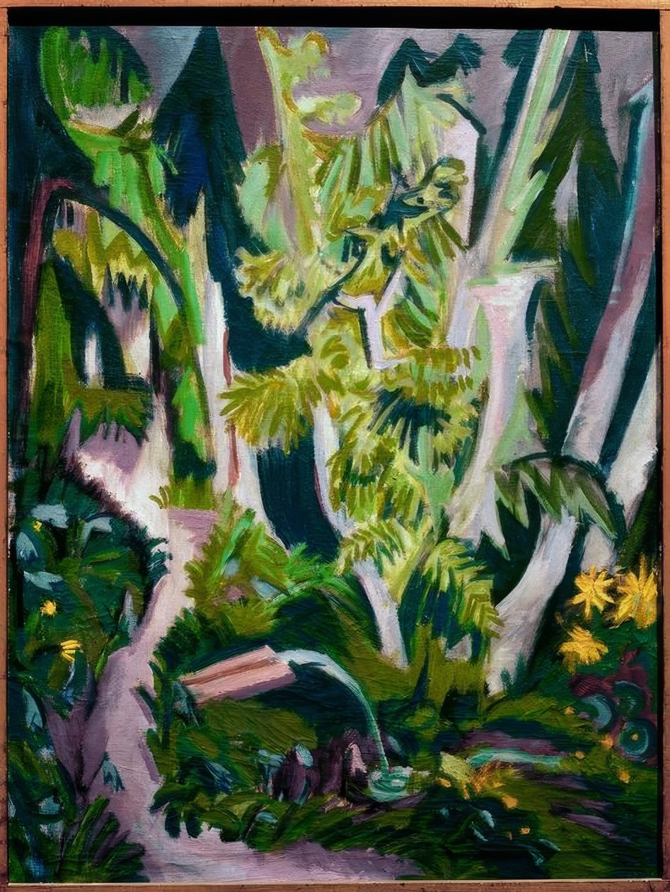 Waldinneres af Ernst Ludwig Kirchner