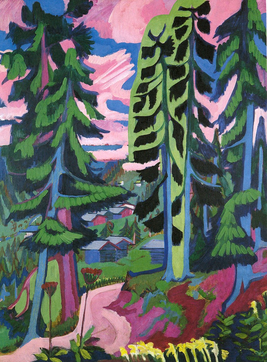 Vild jord, bjergskov af Ernst Ludwig Kirchner