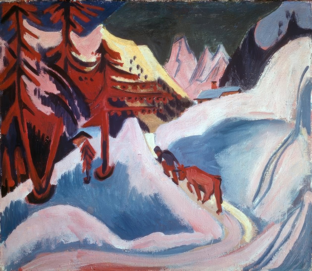 Vinter i Davos af Ernst Ludwig Kirchner