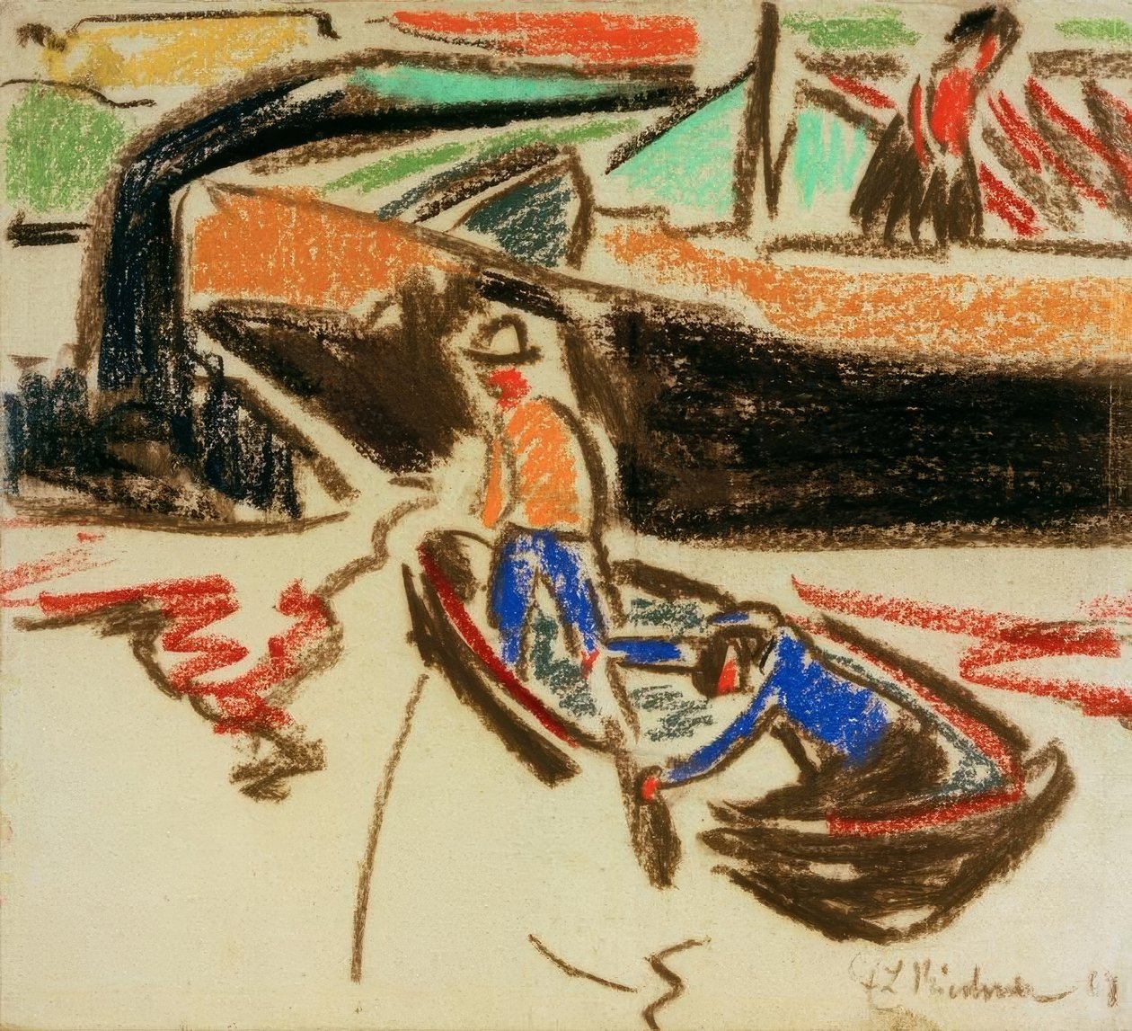 Pram og jolle af Ernst Ludwig Kirchner