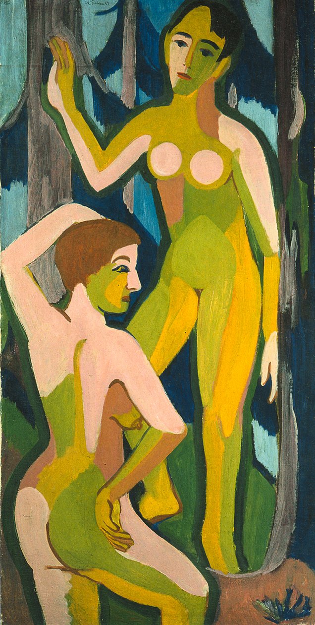 To handlinger i skoven af Ernst Ludwig Kirchner