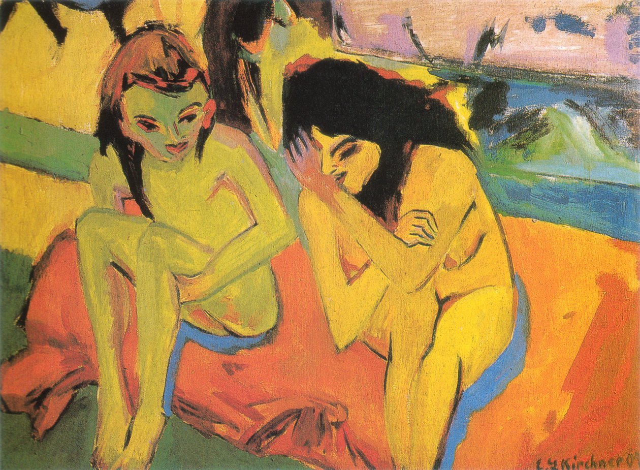 To piger af Ernst Ludwig Kirchner