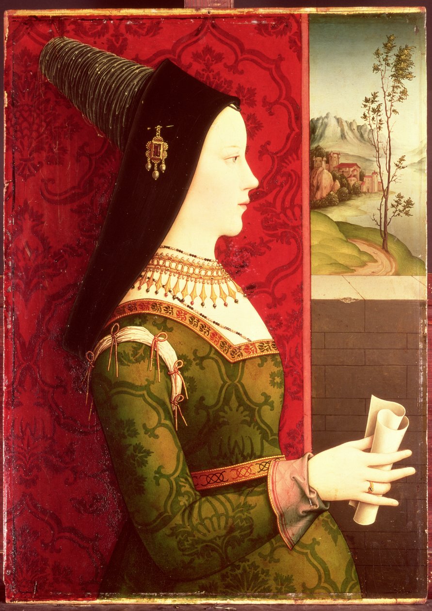 Maria af Bourgogne (1457-82) datter af Karl den Dristige, hertug af Bourgogne (1433-77), hustru til kejser Maximilian I af Østrig (1459-1519) og mor til kong Filip I af Spanien (1478-1506) af Ernst Maler