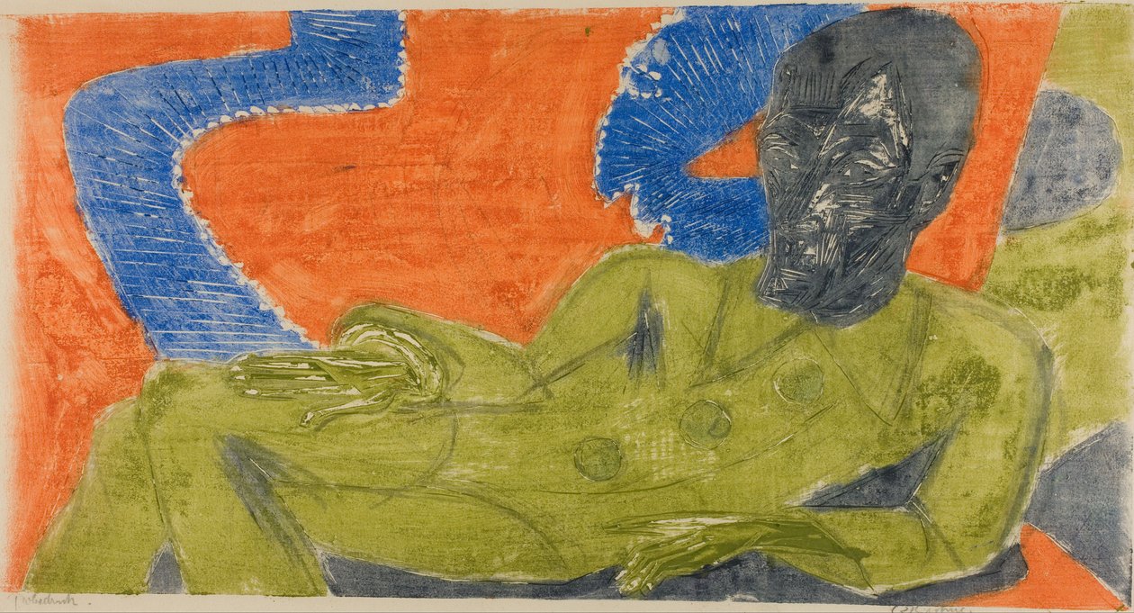Portræt af Otto Mueller af Ernst Ludwig Kirchner