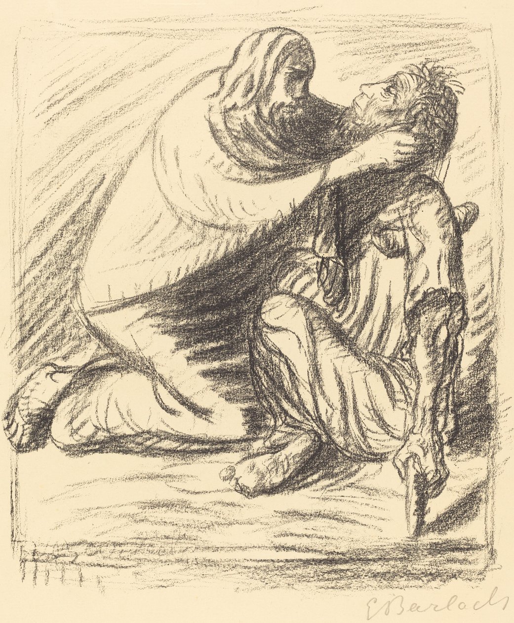Salige er de Barmhjertige, udgivet 1916. af Ernst Barlach