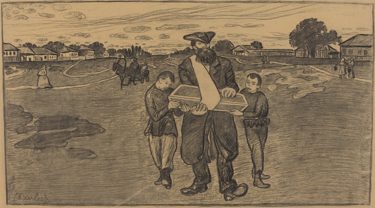 Barnets begravelse i Rusland af Ernst Barlach