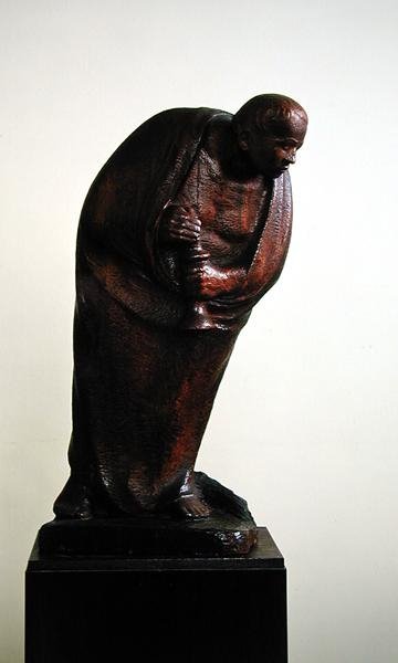 Den enlige, 1911 (træ) af Ernst Barlach