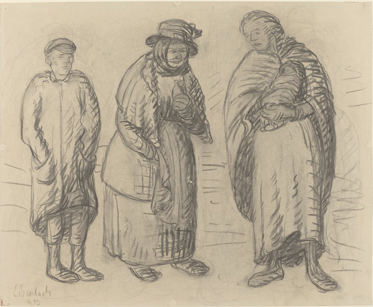 Tre figurer af Ernst Barlach