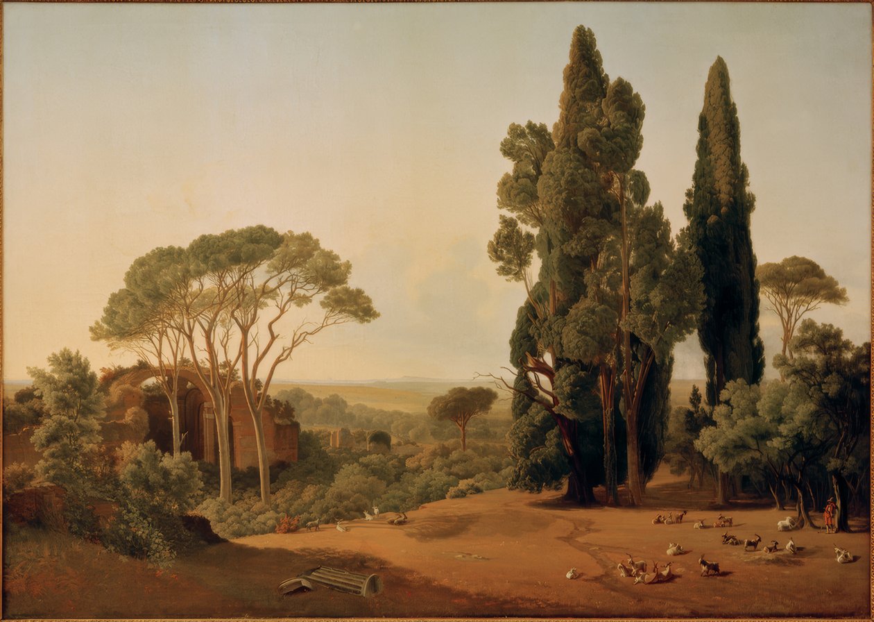 Die Villa Hadriana bei Tivoli af Ernst Christian Frederik Petzholdt