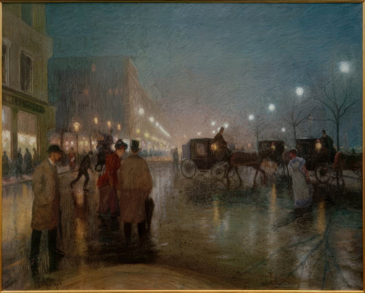 Hamborg, Jungfernstieg om aftenen af Ernst Eitner