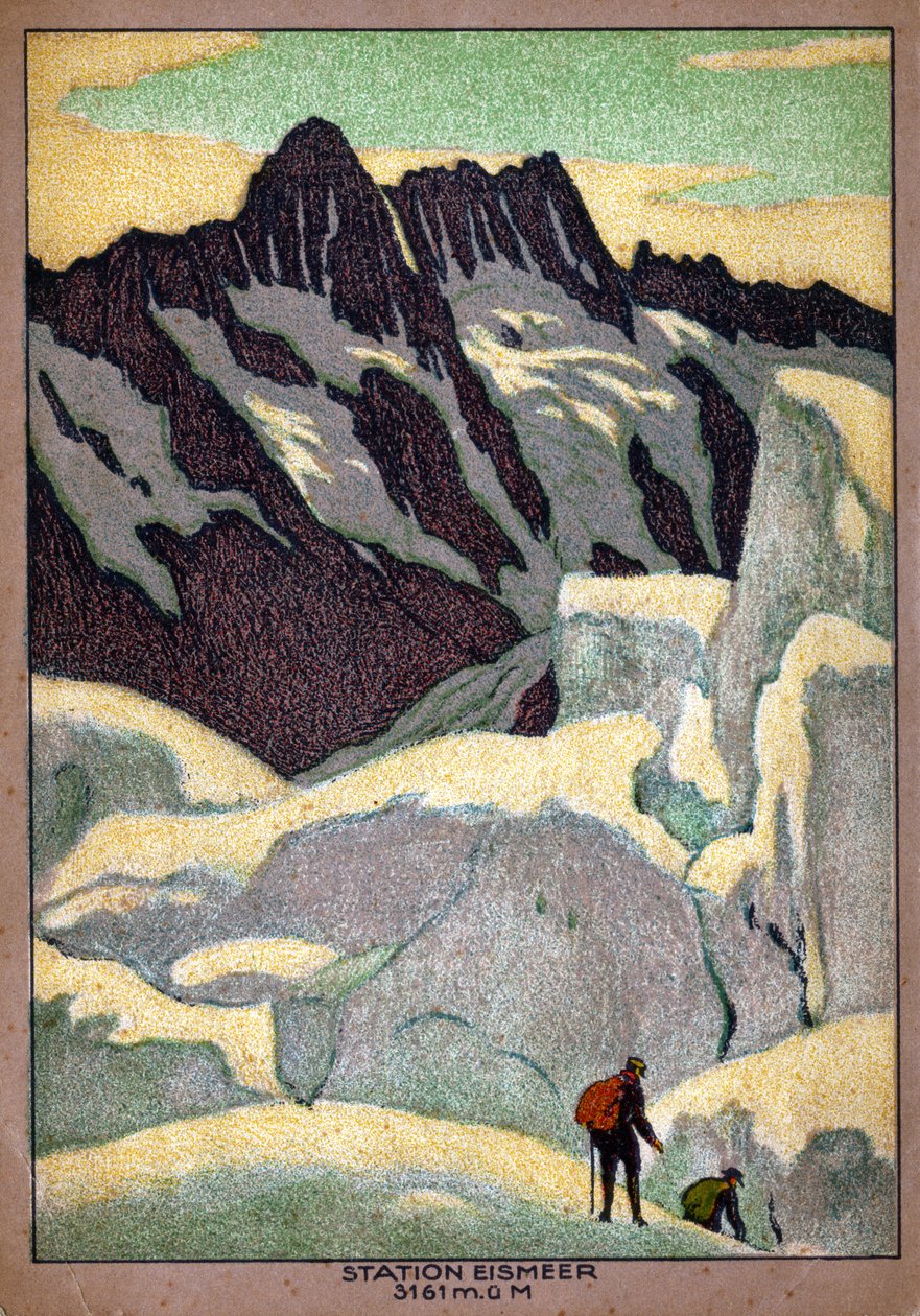 Grindelwald Glacier. (Illustration, ca. 1920-1930) af Ernst Emil Schlatter