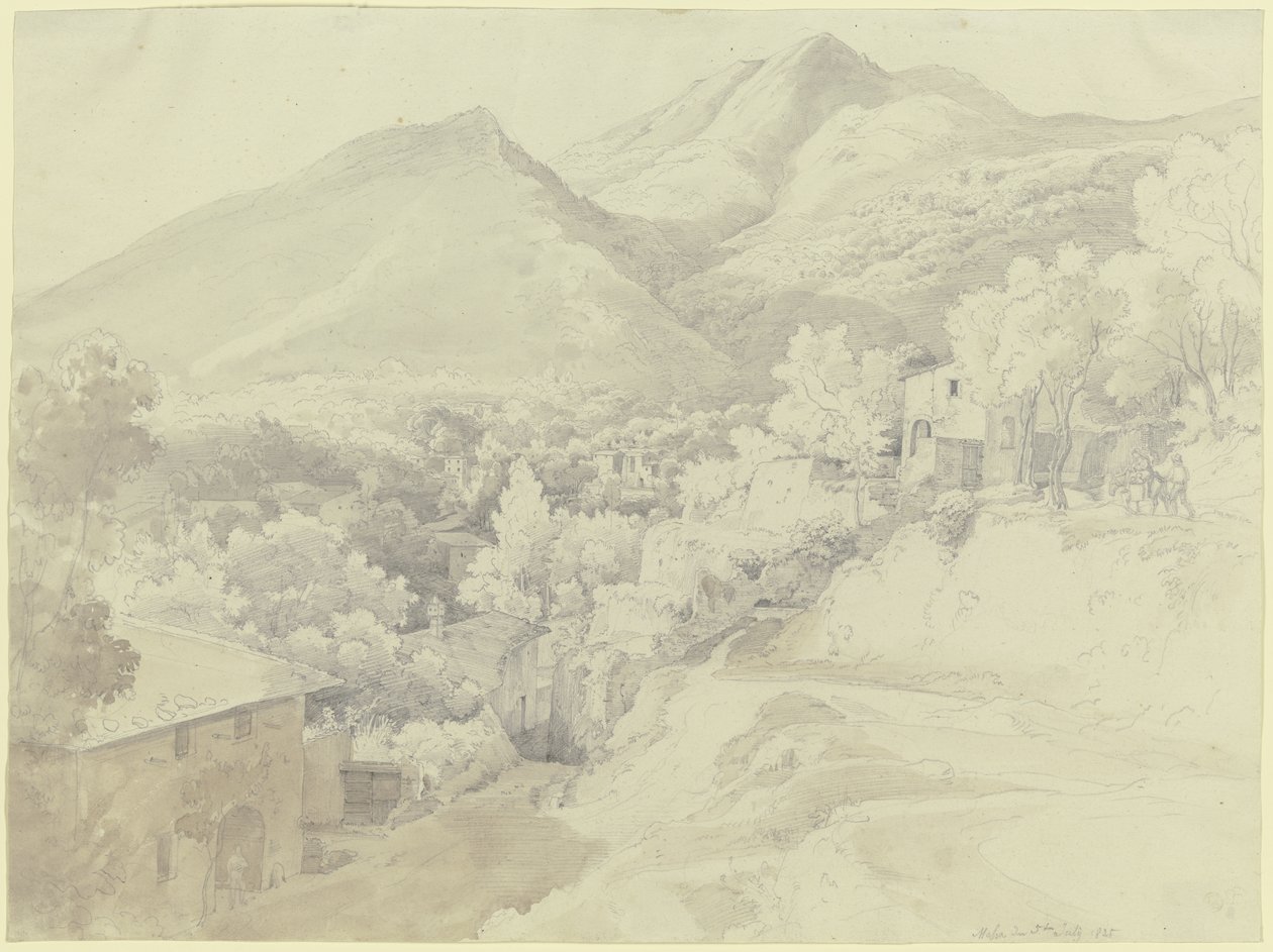 Udsigt fra Massa di Carrara af Ernst Fries