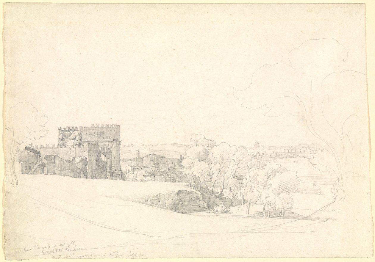 Via Appia Antica med Cecilia Metellas grav af Ernst Fries
