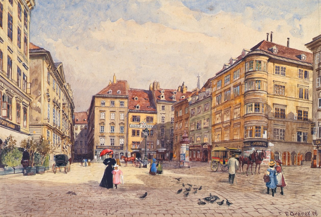 Judenplatz i Wien af Ernst Graner