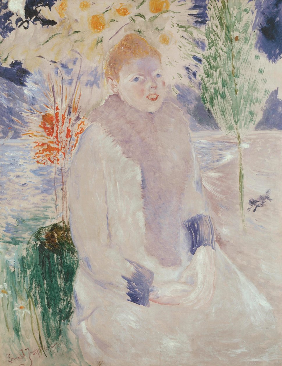 Portræt af en dame, ca. 1890-1900 af Ernst Josephson