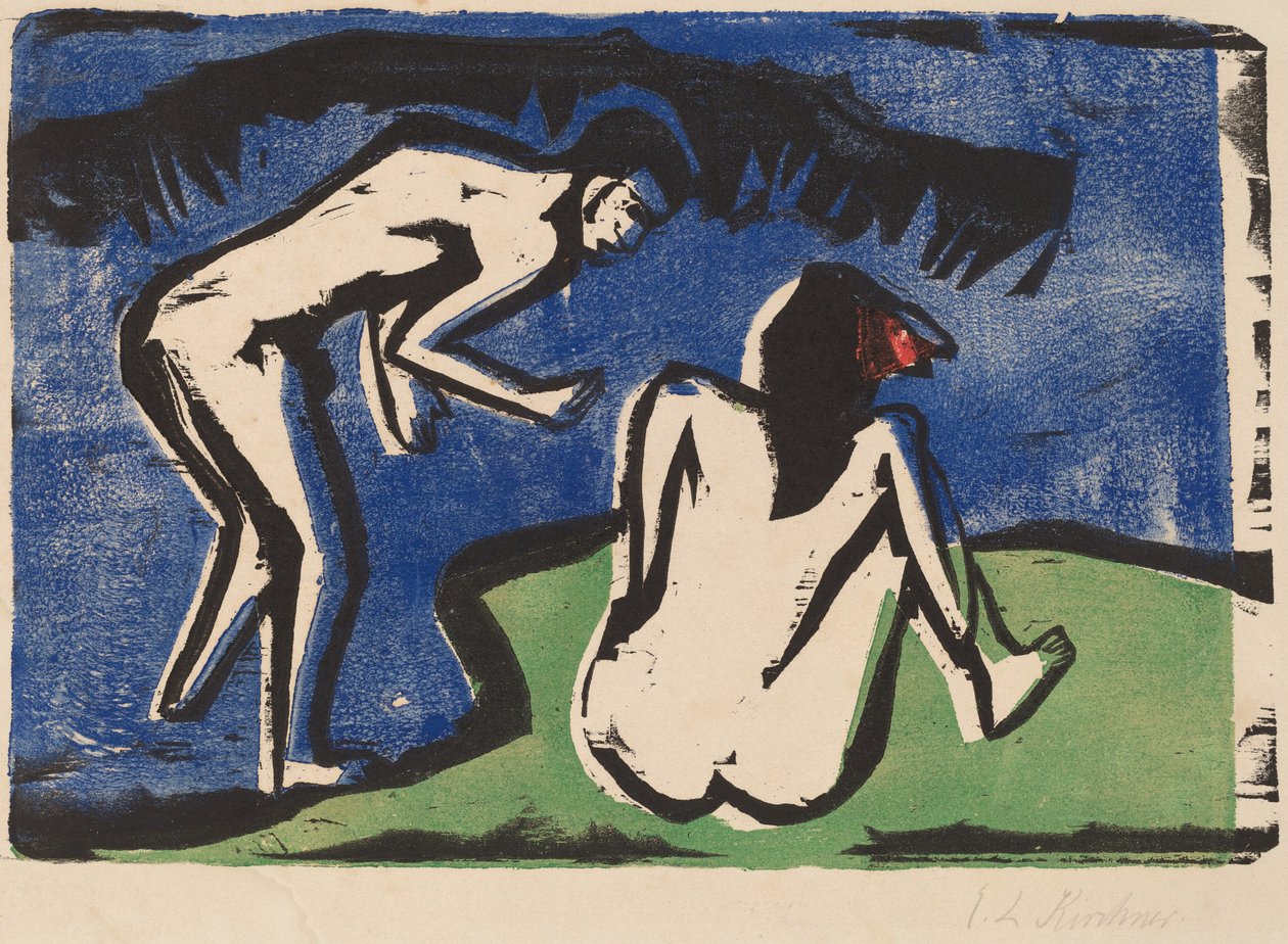 Badende par, 1910. af Ernst Ludwig Kirchner