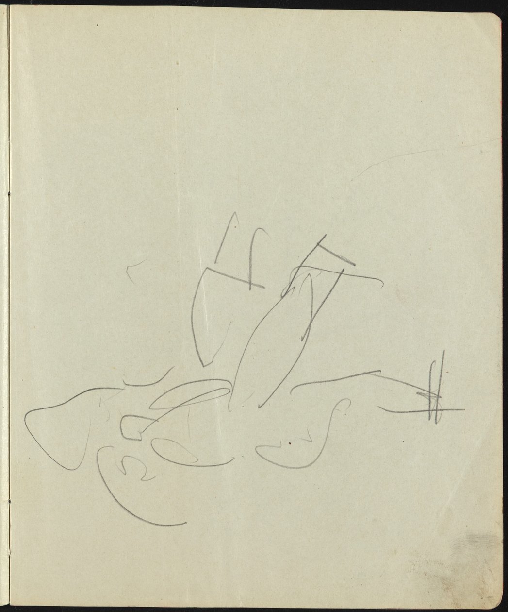 Dansere og udøvende side fra en skitsebog, ca. 1911. af Ernst Ludwig Kirchner